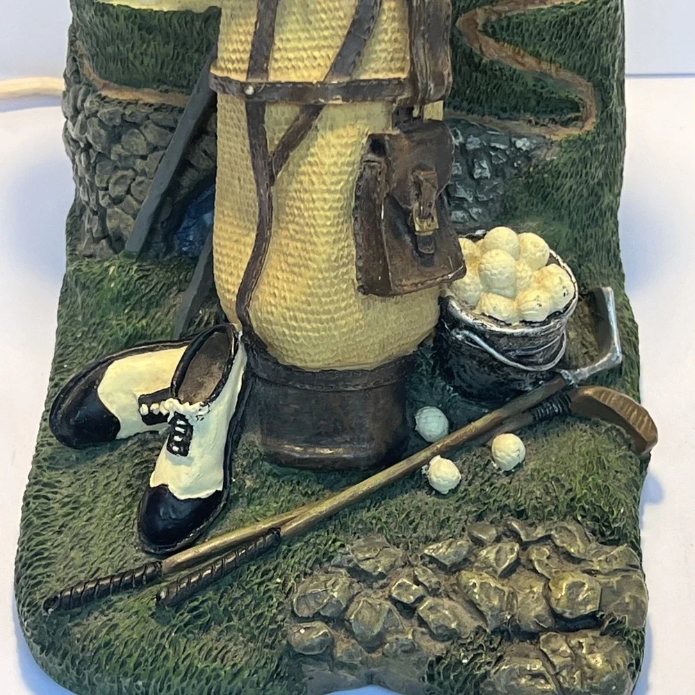 VTG 1993 Figi Graphics Golf Bag Table Desk Lamp Resin Works No Shade